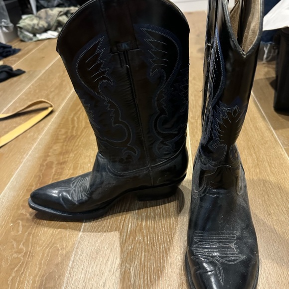 Pastizal women’s black and blue cowboy boots size 8 - Picture 2 of 7